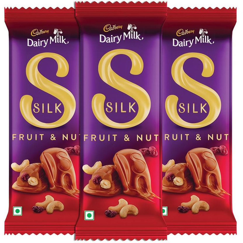 Cadbury Dairy Milk Silk Fruit and Nut Chocolate Bar(3 x 129 g)