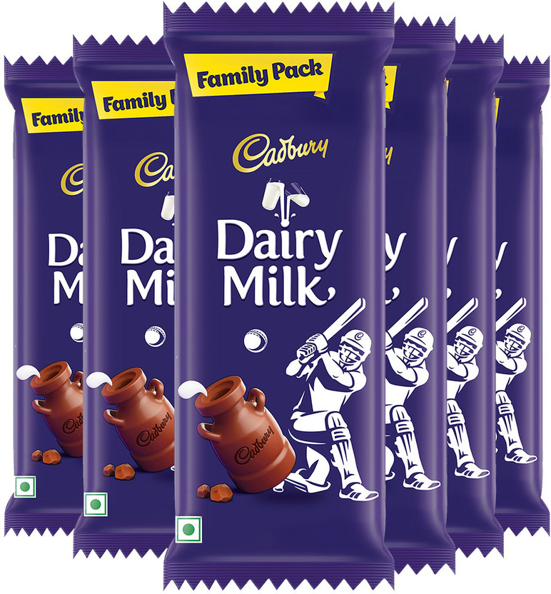 Cadbury Dairy Milk Family Cricket Pack Chocolate Bars(6 x 112 g)