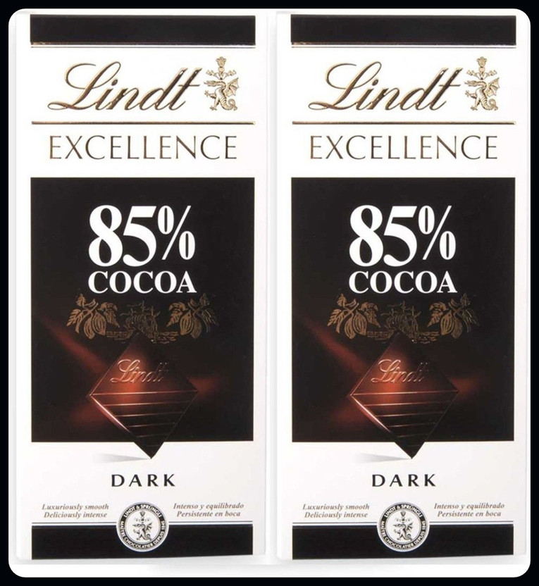 LINDT Excellence 85% Cocoa 100g Bar (Pack of 2)-A Bars(2 x 100 g)