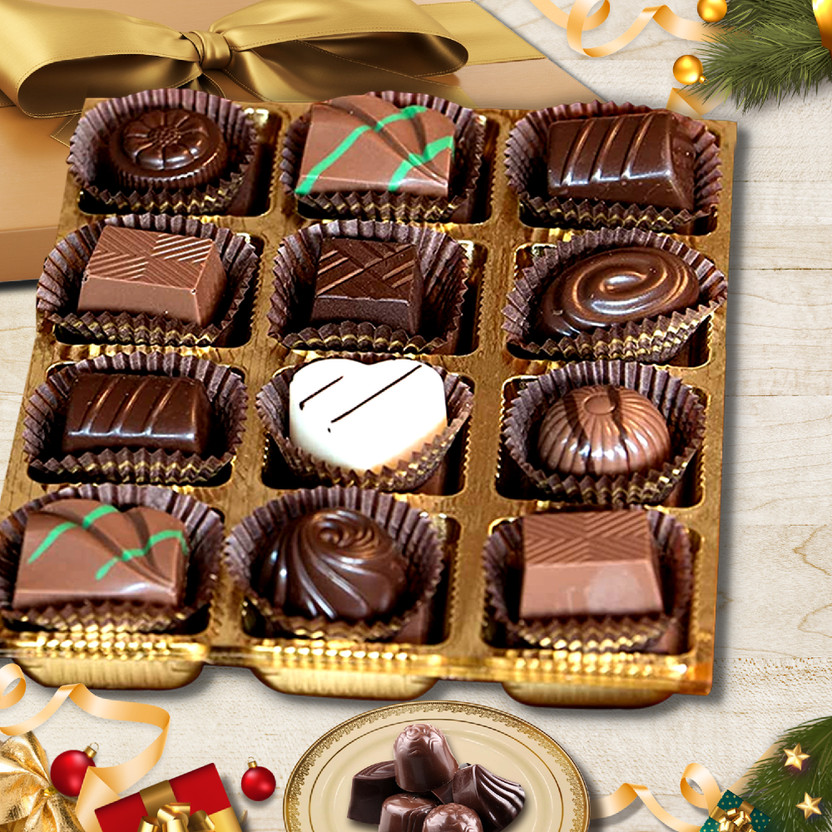 WINNI WINNI CELEBRATE RELATIONS Luxury 12 Pcs Mix Chocolate Gift Pack | Belgian Dark Chocolate Birthday Gift Bar(115 g) - Flipkart Deal