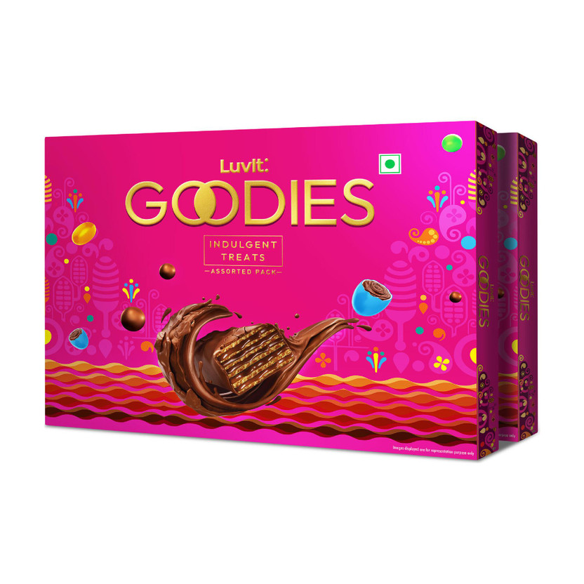 LuvIt Goodies Chocolates Treat Gift Pack | For Birthday, Rakhi, Diwali Occasions | Truffles Gift Pack(2 x 164.6 g)
