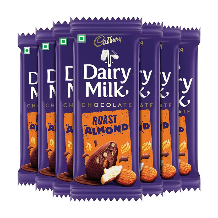 Cadbury Dairy Milk Roast Almond Chocolate Bar(7 x 75 g)