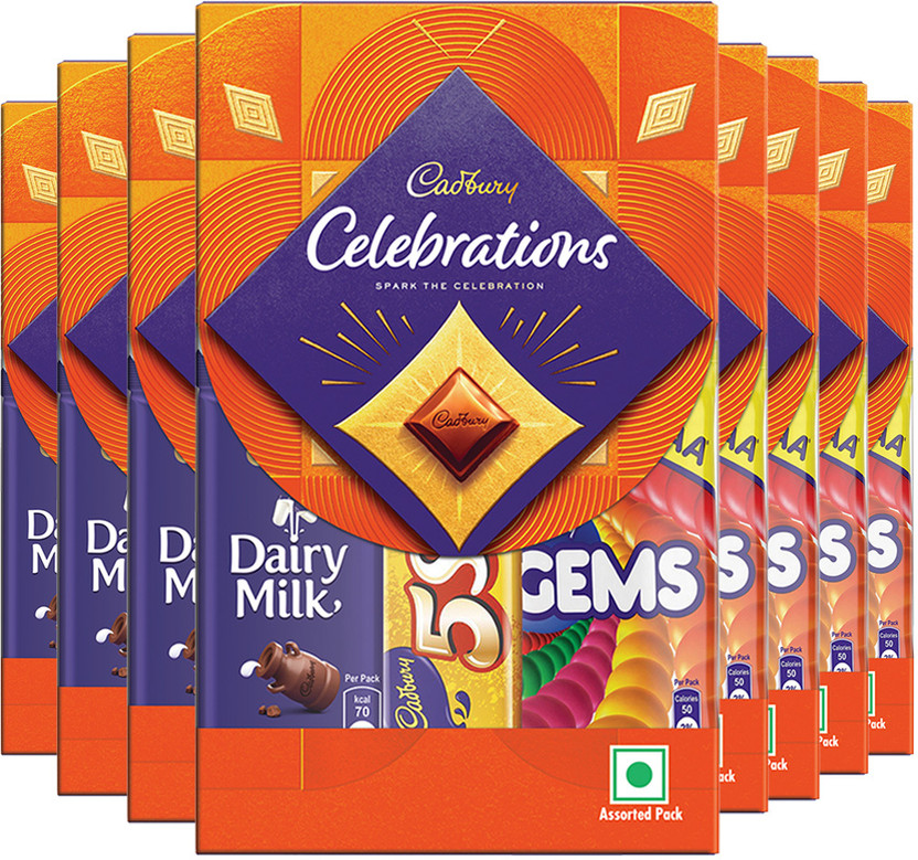 Cadbury Celebrations Assorted Chocolate Bar(8 x 51.2 g)