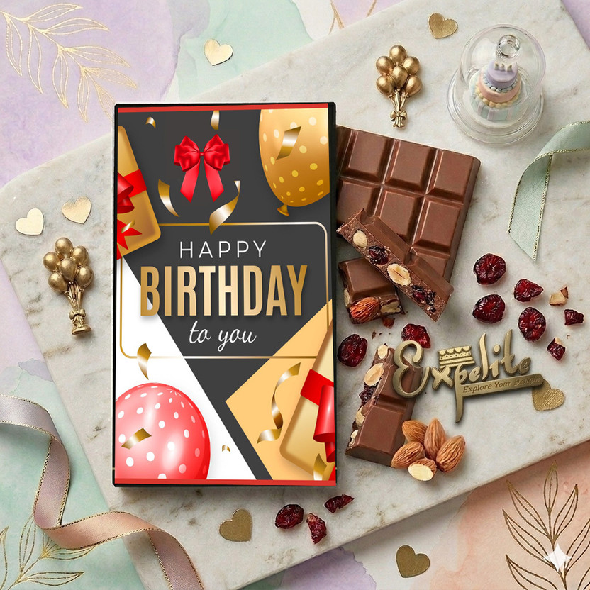 Expelite Happy Birthday Chocolate Bar Gift Box for BoyFriend-100 gm Happy Birthday to you Chocolate Gift For Girlfriend Bar Gift Pack(100 g)