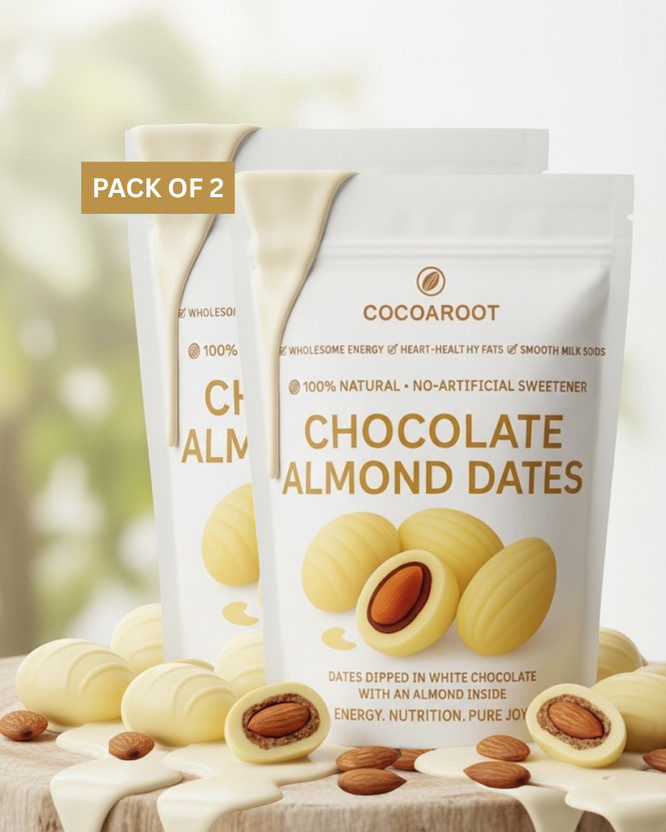 Cocoaroot White Chocolate Almond Dates Bites(2 x 70 g)