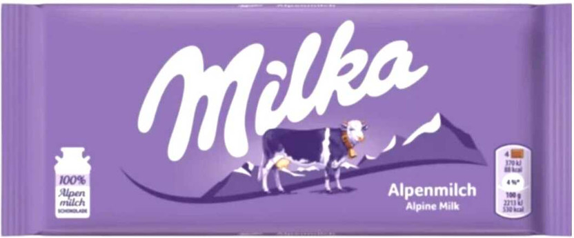milka Alpine Milk Chocolate, Imported from Switzerland Bars(98 g)