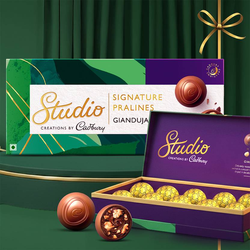 Cadbury Studio Signature Pralines Gianduja Hazelnut Chocolate Gift Pack Truffles  (130 g)