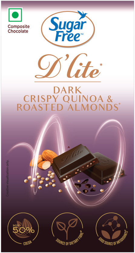 Sugarfree D'lite Quinoa & Almonds Dark Chocolate Bars(40 g)