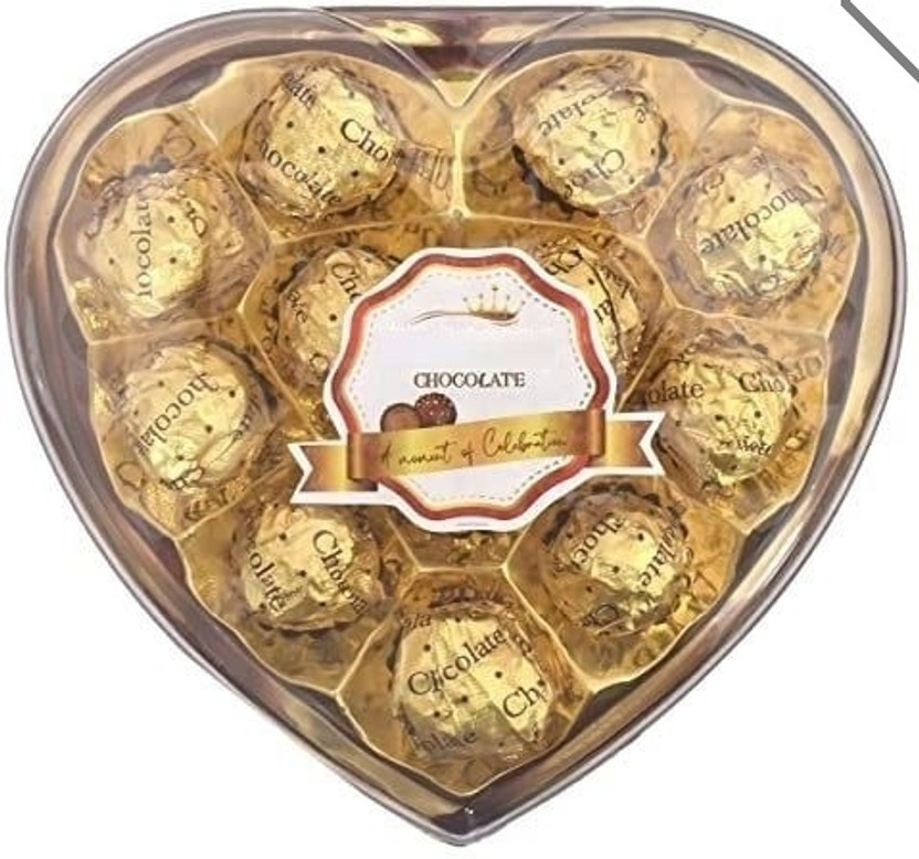 A-ONE GROCERY T12 Premium Chocolate Box for Valentine’s Day Gifting Truffles Gift Pack(12 Units)