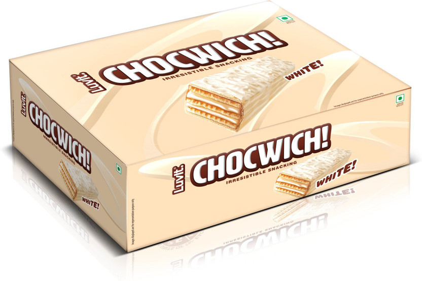 LuvIt Chocwich White Crispy Wafer Chocolates | Crunchy & Delicious | Bars(360 g)