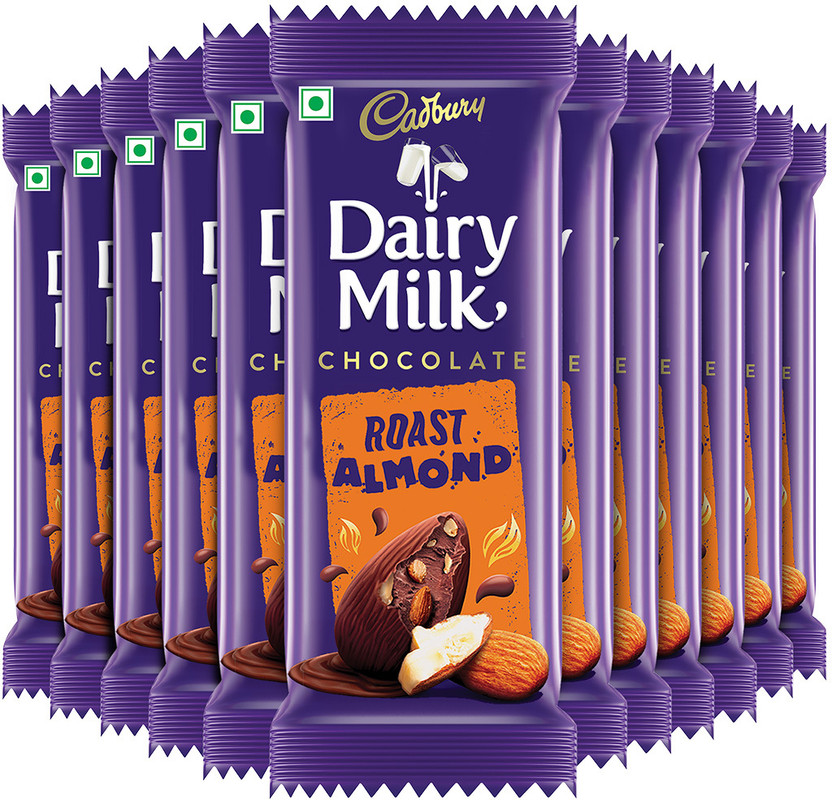 Cadbury Dairy Milk Roast Almond Chocolate Bar(12 x 36 g)