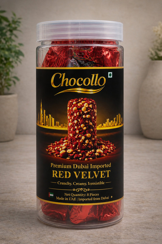 Chocollo Premium Dubai Imported Red Velvet Chocolate Bites Gift Pack(220 g)