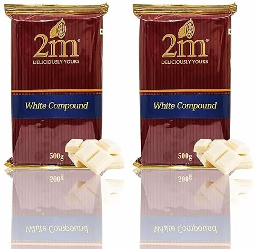 KONFIZ White Chocolate Compound Slab Bars(2 x 500 g)