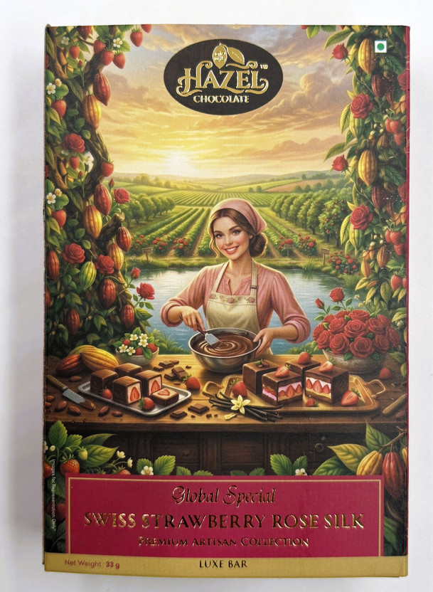 HAZEL Global Special Swiss Strawberry Rose Silk Bar Gift Pack(33 g)