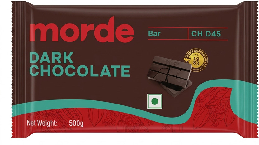 Morde 500gm Real Dark chocolate or couverture CH D45 Bar Gift Pack(500 g)