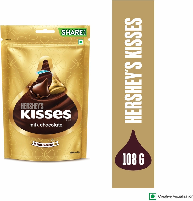 HERSHEY'S Milk Chocolate Kisses Large Pack Truffles(108 g)