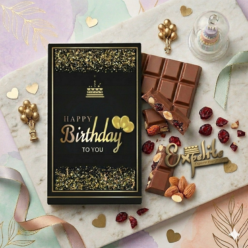 Expelite Happy Birthday Chocolate Bar Gift Box for Husband-100 gm Happy Birthday to you Chocolate Gift For Him Bar Gift Pack(100 g)