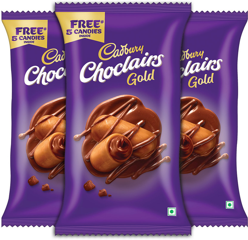 Cadbury Choclairs Gold Chocolate Candy(3 x 588 g)
