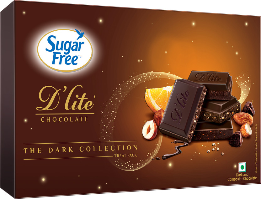 Sugarfree D'lite The Dark Collection Assorted Gift Pack Chocolate Bars(3 x 40 g)