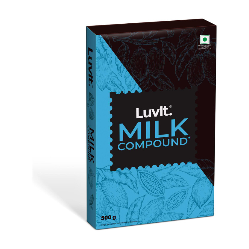 LuvIt Cocoa Crush - Milk Compound Bar | Perfect for Baking, Frosting, Chocolate Making Bar(500 g)