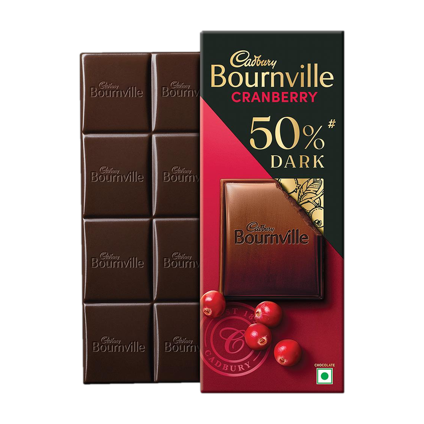 Cadbury Bournville Cranberry 50% Dark Chocolate Bar(78 g)