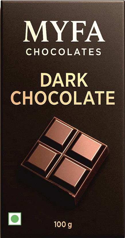Myfa Chocolates Rich Dark Chocolate Bar | Dark Chocolate Lovers' Dream Bars(100 g)