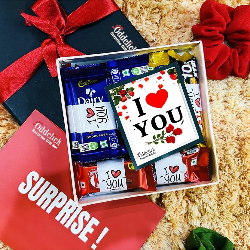 OddClick I Love You Valentine day special gift 10 pcs Chocolate Gift Box Truffles(1 Units)