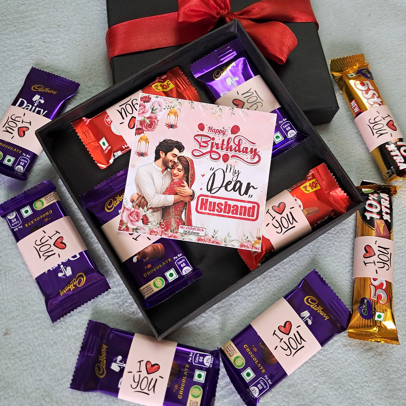 OddClick OddClick Happy Birthday to My Lovely Husband special gift 10 pcs Chocolate Gift Box Bar Gift Pack(10 Units) - Flipkart Deal