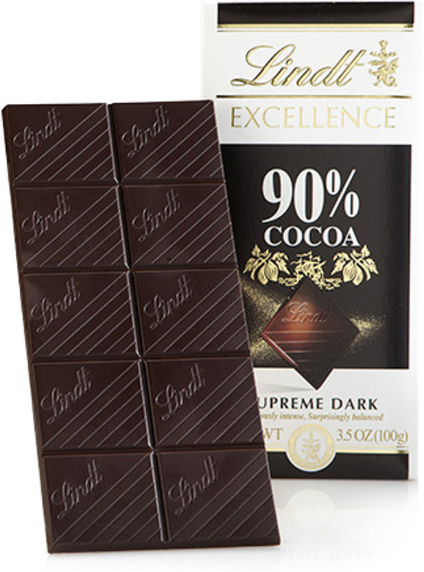 LINDT Excellence 90% COCOA Supreme Dark Milk Chocolate (IMPORTED FROM SWISS) Bars(100 g)