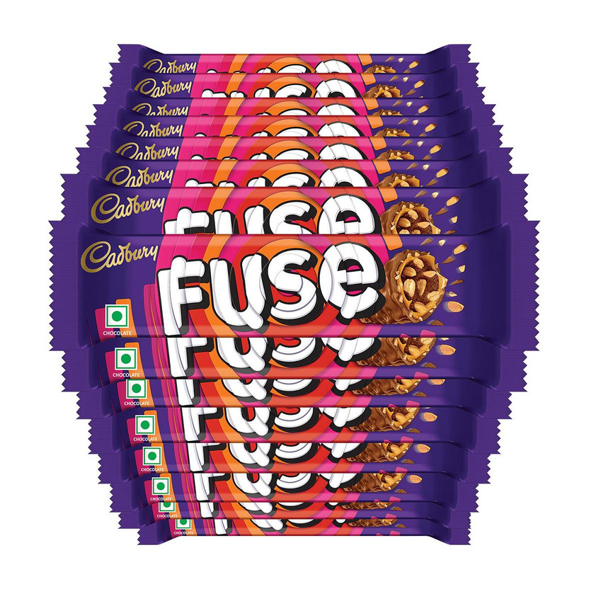 Cadbury Fuse Peanut & Caramel filled Chocolate Bar Gift Pack(15 x 43 g)