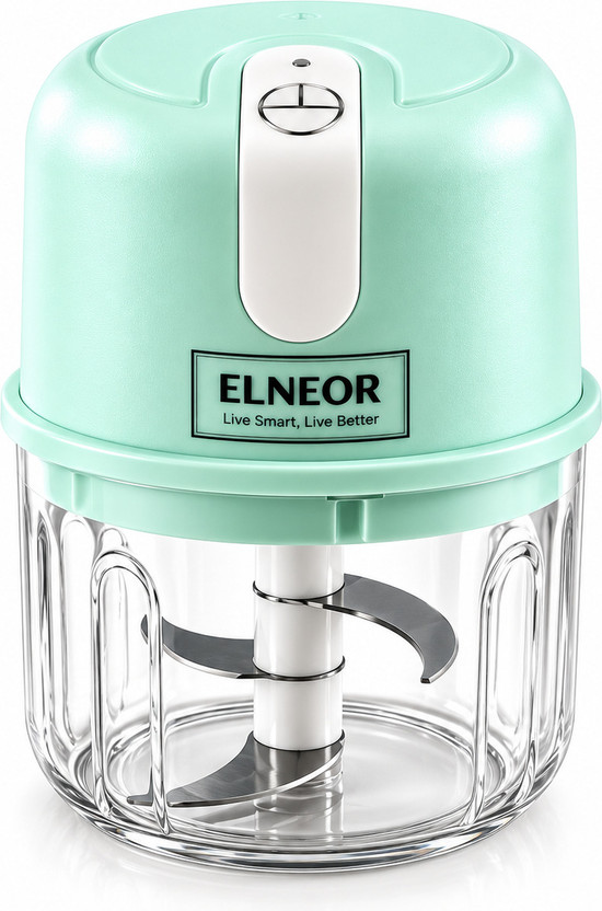 ELNEOR by ELNEOR Smart Onion & Garlic Chopper – USB Rechargeable Kitchen Vegetable Cutter Electric Vegetable & Fruit Chopper(1 Electric Chopper)