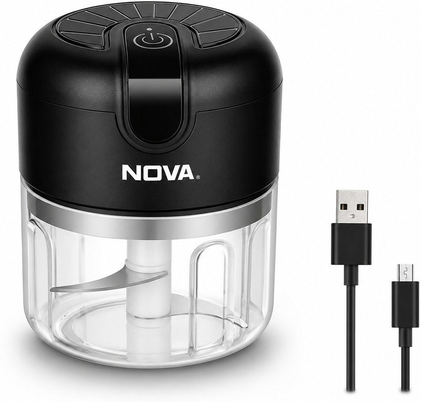 NOVA by Nova Quicko Rechargeable Mini Electric Vegetable & Fruit Chopper(1 Chopper, 1 Usb cable)