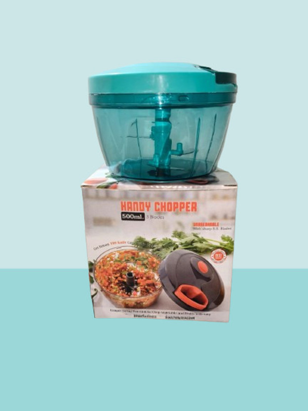 SSV 3-Blade Manual Vegetable Chopper - Quick Onion & Fruit Cutter (450ml) Vegetable & Fruit Chopper(1 X CHOPPER)