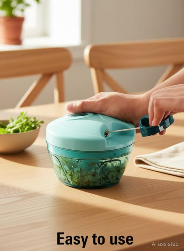 Aryshaa Mini Chopper for Kitchen Chopper 3 Stainless Steel 450 ML Vegetable & Fruit Vegetable & Fruit Chopper(PACK OF1 VEGITABLE CUTTING CHOPPER)