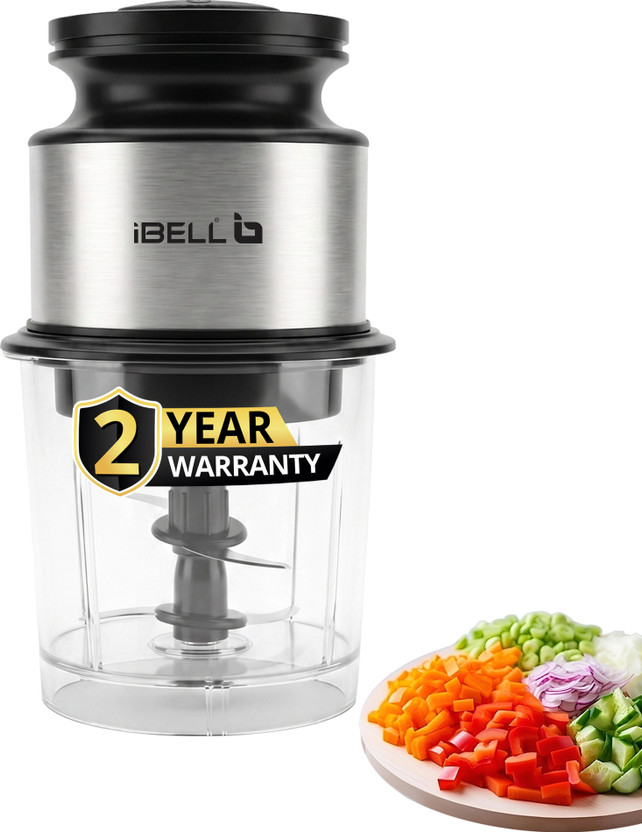 iBELL iBELL Multipurpose ElectricChopper,4 SS Blades,400W ,Vegetables, Fruits, Nuts Electric Vegetable & Fruit Chopper(1 chopper)