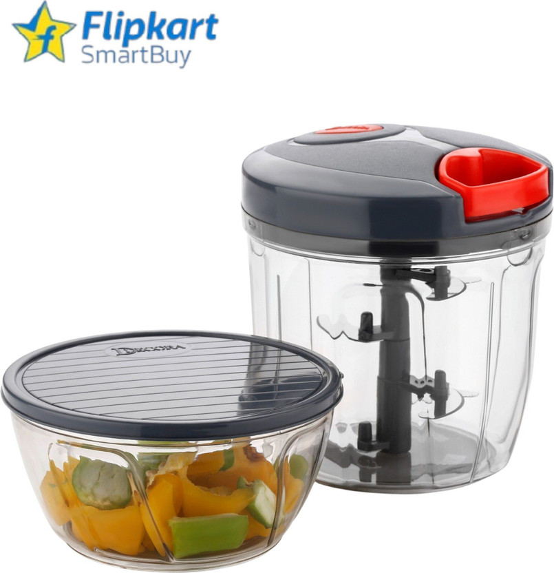 Flipkart SmartBuy New Contaioner With Dori Chopper 1000ml + 450ml Vegetable & Fruit Chopper(1 Grey Chopper, 1 Container)