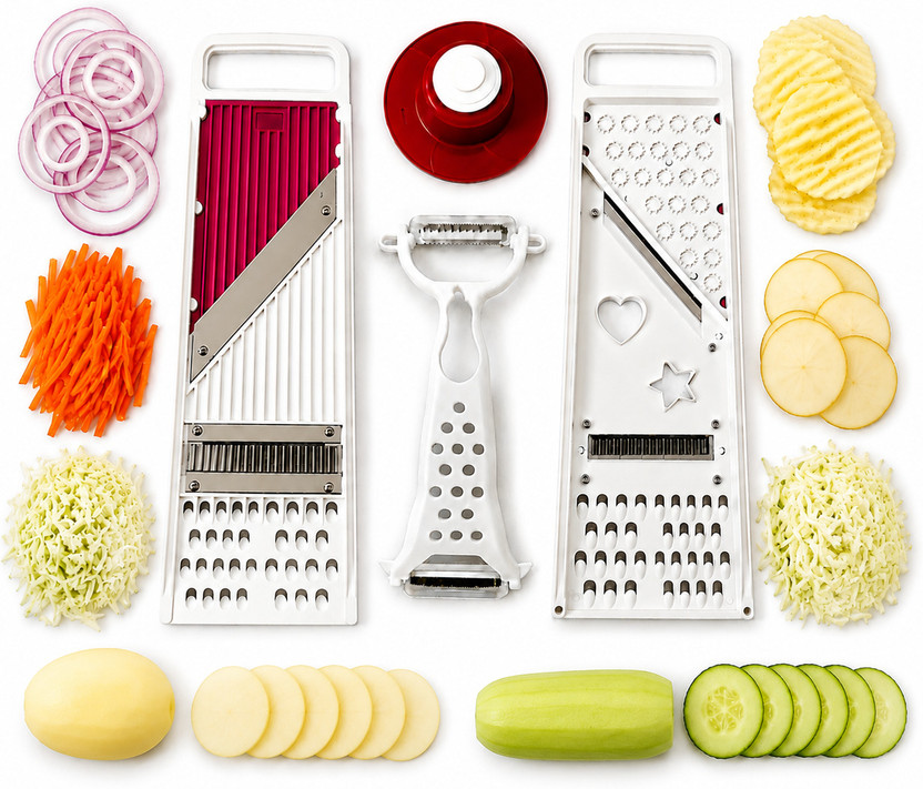 DNEX by DNEX DNEX COMBO 8 IN1 SLICER AND PEELER Vegetable & Fruit Grater & Slicer(1 chopper)