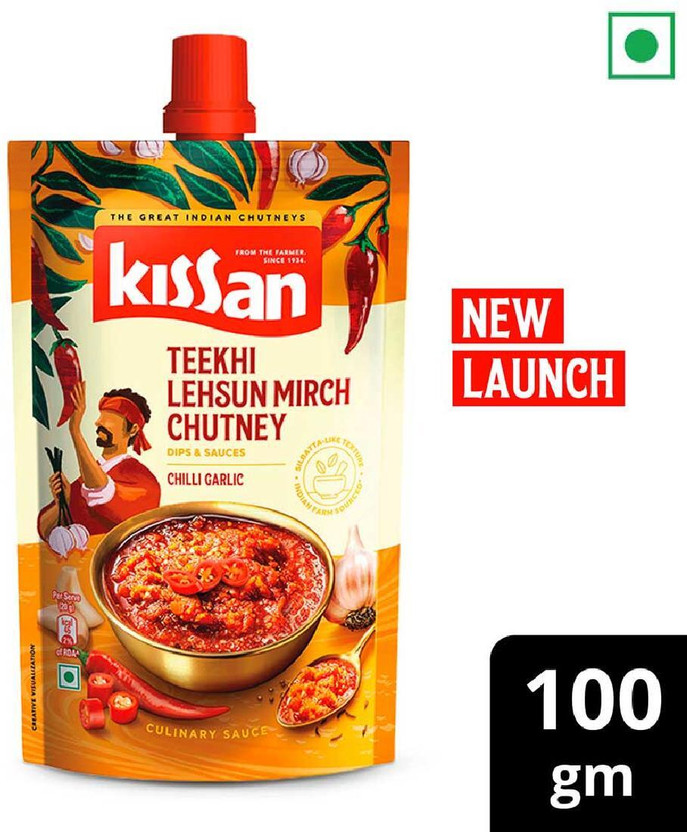 Kissan Teekhi Lehsun Mirch Chutney Chutney Paste(100 g)