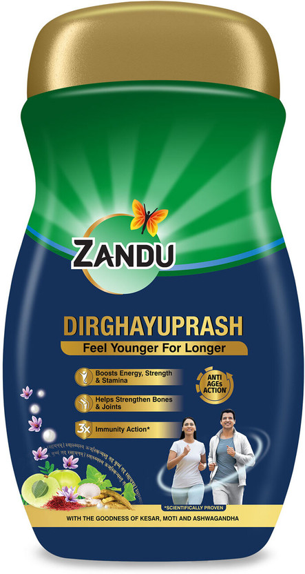 ZANDU Dirghayuprash Anti-AGEs Action | From House of Kesari Jivan Chyawanprash(900 g)