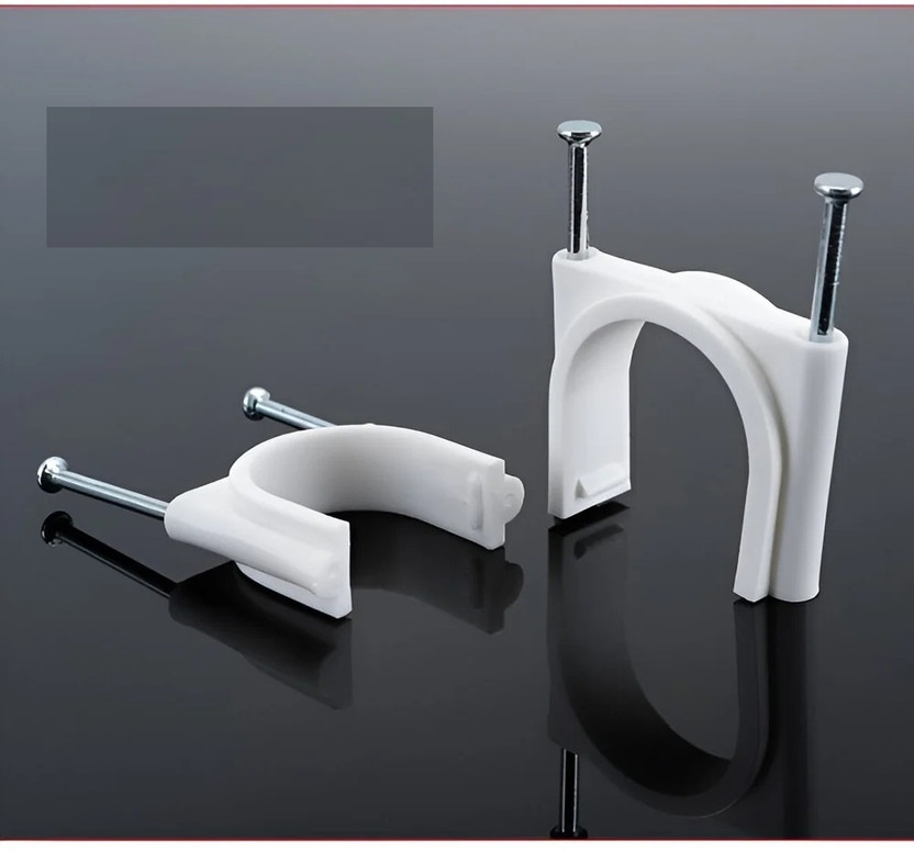 PREETENCY Pipe Clamp(32mm 10-PICS duble nail clips cm)