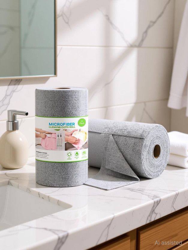 DIYAMI Microfiber Roll Reusable,Washable for Home,Kitchen, Everyday Use Wet and Dry Wet and Dry Microfiber Cleaning Cloth