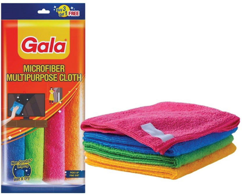 GALA Microfiber Cleaning Cloth Wet and Dry Microfiber Cleaning Cloth(4 Units)