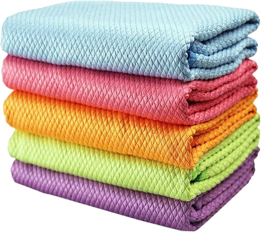 Spatlus Microfiber Towels for Cars, Ultra Absorbent Washing Cloth Lint-Free Streak-Free Wet and Dry Microfiber Cleaning Cloth(5 Units)