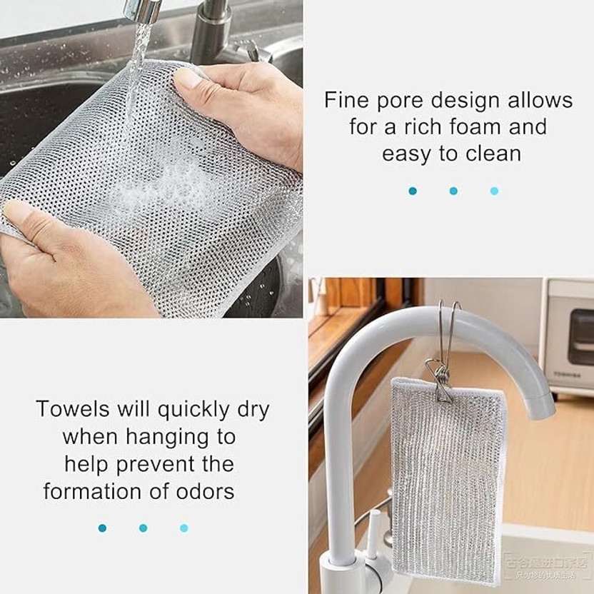 KGBTREADS Wet and Dry Polyester Cleaning Cloth(10 Units)