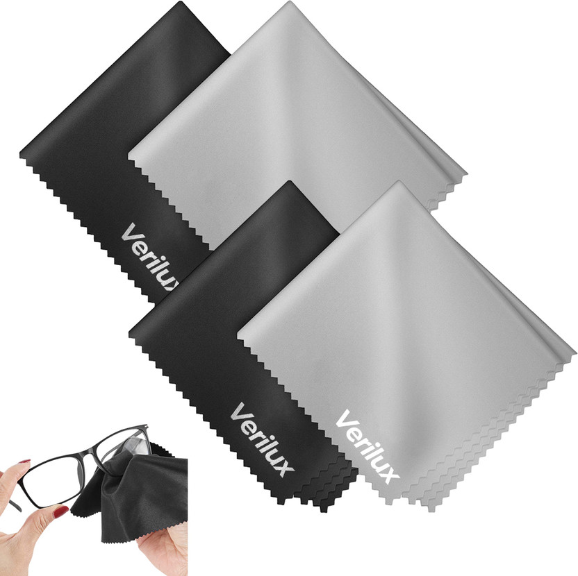 Zibuyu Ultra Premium Microfiber Cleaning Cloth 4 Pack for Glasses Lens and Screens Dry Microfiber Cleaning Cloth(4 Units)