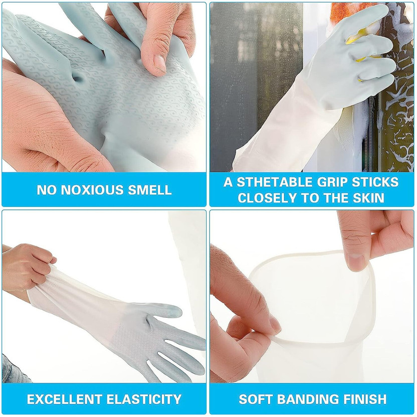 RBGIIT Rubber Hand Gloves For Gardens Fields Farm Equipment Agriculture Garage Lab B-28 Rubber  Safety Gloves(Pack of 1)