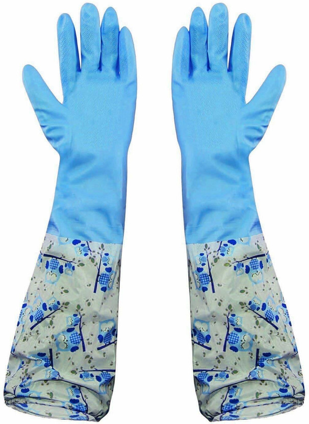 ALVIRO Reusable PVC Hand Gloves for Kitchen Dish-Washing, Cleaning, Gardening Wet and Dry Glove(Free Size)