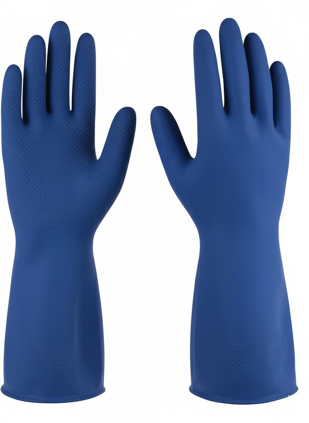 7SHIELD 7SHIELD 2Pair Ice Blue Rubber Safety Hand Gloves For Chemical, Electrical , Gardening Wet and Dry Glove Set(Medium Pack of 4) - Flipkart Deal