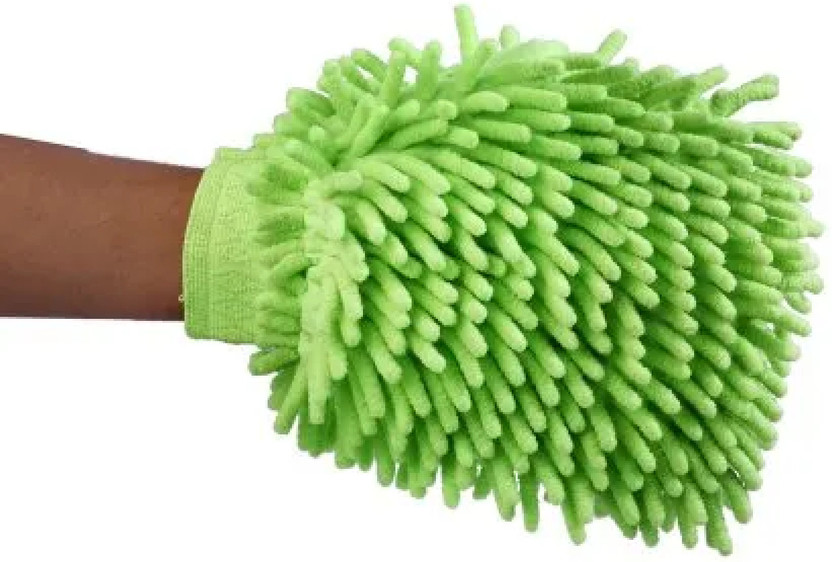 QinPin Premium Microfiber Cleaning Glove: Scratch-Free for Home and Glass Table Wet and Dry Glove(Free Size)