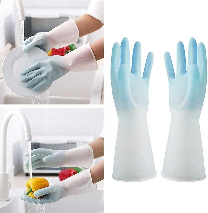 RBGIIT Rubber Hand Gloves For Gardens Fields Farm Equipment Agriculture Garage Lab B-27 Rubber  Safety Gloves(Pack of 1)